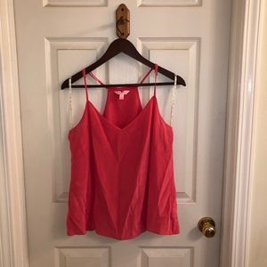 Lilly Pulitzer Rory hot pink silk top L